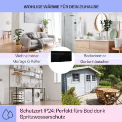 Hot Spot Slimcurve Heizgerät 80x40cm 40m² 2000W 5-40°C LED IP24 -Klarstein Verkaufs 10033017 de 0005 usp