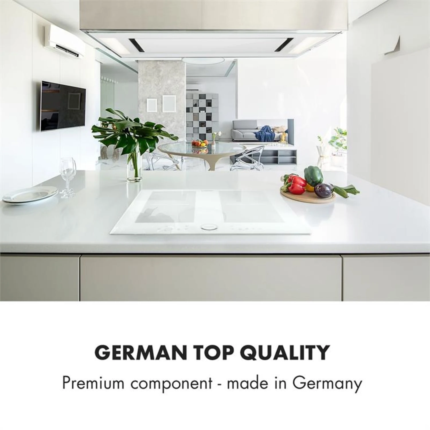 Delicatessa 60 Induktionskochfeld 4 Zonen 7000W Timer weiß Delicatessa 60 Induktionskochfeld 4 Zonen 7000W Timer Weiß -Klarstein Verkaufs 10033027 yy 0008 logo Klarstein Delicatessa 60 Induktionskochfeld weiss