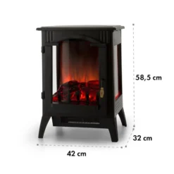 Graz Elektrischer Kamin 1000/2000W Thermostat PanoramaView 7 Graz Elektrischer Kamin 1000/2000W Thermostat PanoramaView -Klarstein Verkaufs 10033094 yy 0008 logo Electric Fireplace Black YH20