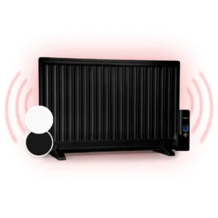 Wallander Ölradiator 800W Thermostat Ölheizung Ultraflach Schwarz