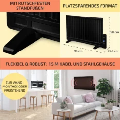 Wallander Ölradiator 800W Thermostat Ölheizung Ultraflach Schwarz 5 Wallander Ölradiator 800W Thermostat Ölheizung Ultraflach Schwarz -Klarstein Verkaufs 10033101 de 0006 usp