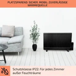Wallander Ölradiator 800W Thermostat Ölheizung Ultraflach Schwarz 6 Wallander Ölradiator 800W Thermostat Ölheizung Ultraflach Schwarz -Klarstein Verkaufs 10033101 de 0007 usp