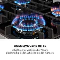 Ignito 4 Zonen Gaskochfeld 4-flammig Sabaf-Brenner Glaskeramik Schwarz 2 Ignito 4 Zonen Gaskochfeld 4-flammig Sabaf-Brenner Glaskeramik Schwarz -Klarstein Verkaufs 10033132 de 0003 logo