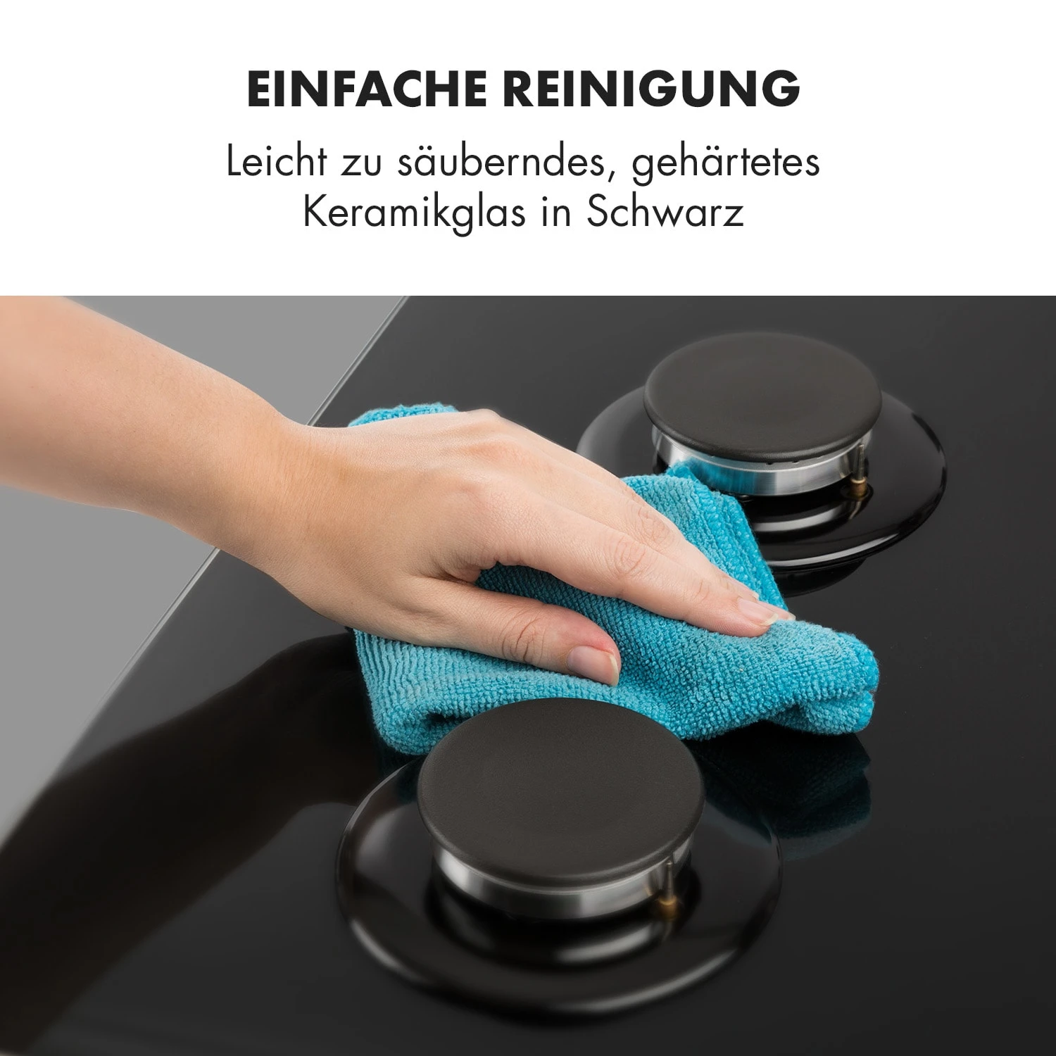 Ignito 4 Zonen Gaskochfeld 4-flammig Sabaf-Brenner Glaskeramik schwarz Ignito 4 Zonen Gaskochfeld 4-flammig Sabaf-Brenner Glaskeramik Schwarz -Klarstein Verkaufs 10033132 de 0008 logo