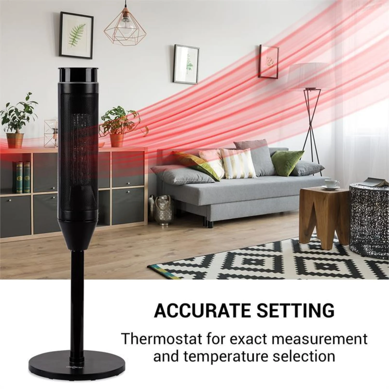 Heat Spike Turmheizgerät 1200/2200W 8h-Timer Thermostat schwarz Heat Spike Turmheizgerät 1200/2200W 8h-Timer Thermostat Schwarz -Klarstein Verkaufs 10033141 yy 0007 logo oneConcept Heat Spike Turmheizgeraet schwarz