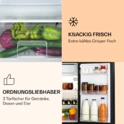 Luminance Frost Kühlschrank 91L Crisper-Fach 2 Glasböden -Klarstein Verkaufs 10033176 de 0003 logo