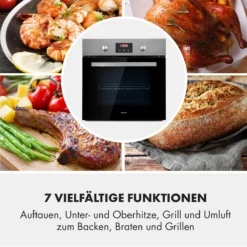 Kalahari Elektrischer Einbaubackofen 2300W 7 Funktionen Schwarz 7 Kalahari Elektrischer Einbaubackofen 2300W 7 Funktionen Schwarz -Klarstein Verkaufs 10033187 de 0008 logo