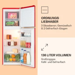 Audrey Kühl- & Gefrierkombination 97l/39l Retro-Look 2 Böden -Klarstein Verkaufs 10033193 de 0003 logo