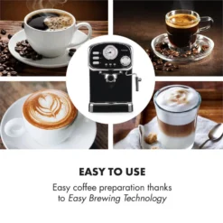 Espressionata Gusto Espressomaschine 1100W 15 Bar Druck Schwarz -Klarstein Verkaufs 10033209 yy 0004 logo Klarstein Espressionata Gusto Espressomaschine