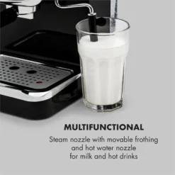 Espressionata Gusto Espressomaschine 1100W 15 Bar Druck Schwarz -Klarstein Verkaufs 10033209 yy 0007 logo Klarstein Espressionata Gusto Espressomaschine