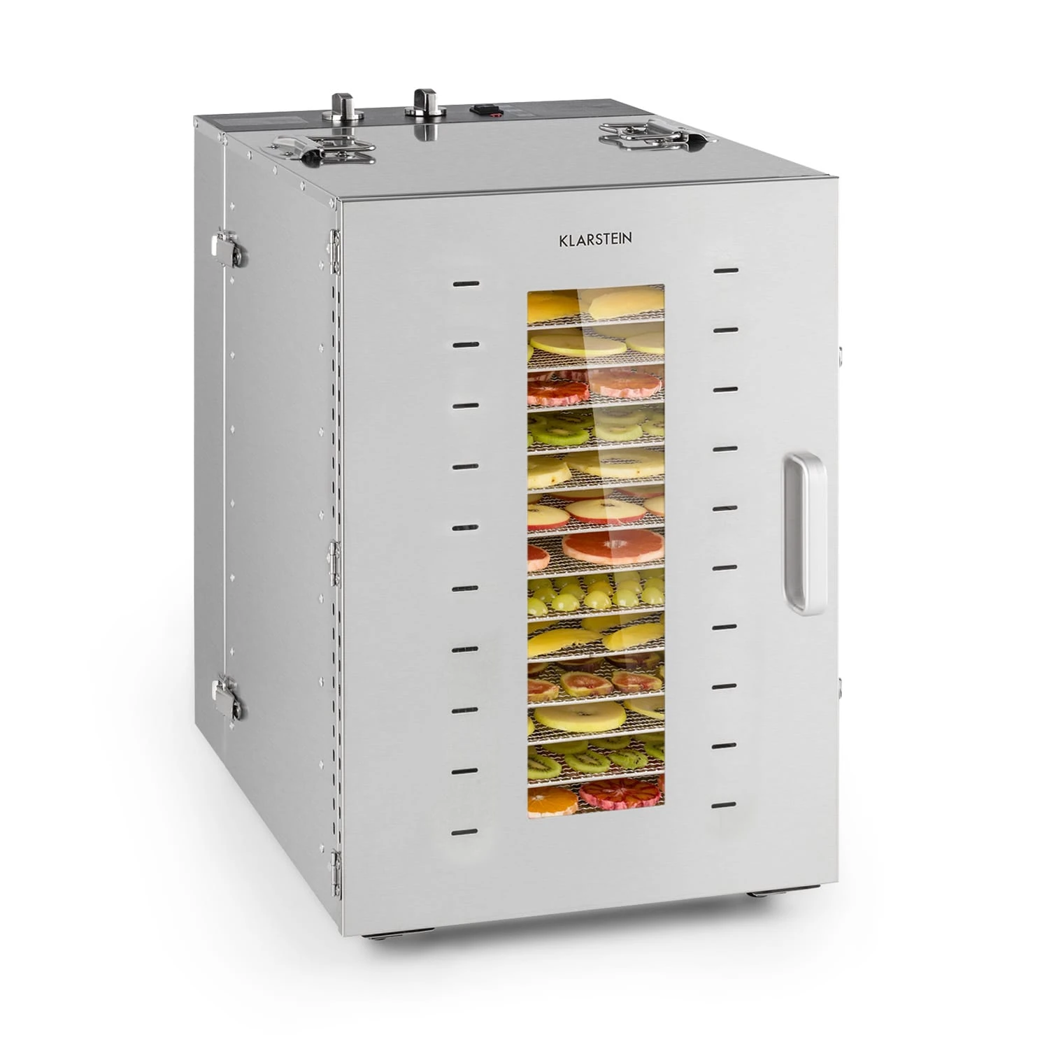 Master Jerky 16 Dörrautomat 1500W 40-90 °C 15h-Timer Edelstahl Master Jerky 16 Dörrautomat 1500W 40-90 °C 15h-Timer Edelstahl -Klarstein Verkaufs 10033212 yy 0001 titel