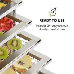 Master Jerky 24 Dörrautomat 5850W 40-90 °C 15h-Timer Edelstahl Silber -Klarstein Verkaufs 10033214 yy 0004 logo Klarstein Master Jerky 24 Doerrautomat silber