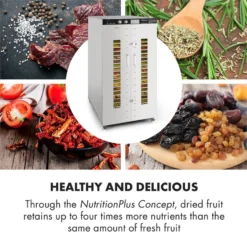 Master Jerky 24 Dörrautomat 5850W 40-90 °C 15h-Timer Edelstahl Silber -Klarstein Verkaufs 10033214 yy 0005 logo Klarstein Master Jerky 24 Doerrautomat silber