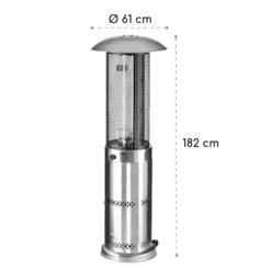 Goldflame Deluxe Terrassenheizstrahler 36.000BTU/11kW Mobil Edelstahl 8 Goldflame Deluxe Terrassenheizstrahler 36.000BTU/11kW Mobil Edelstahl -Klarstein Verkaufs 10033280 yy 0009 logo Blumfeldt Goldflame Deluxe Heizstrahler silber