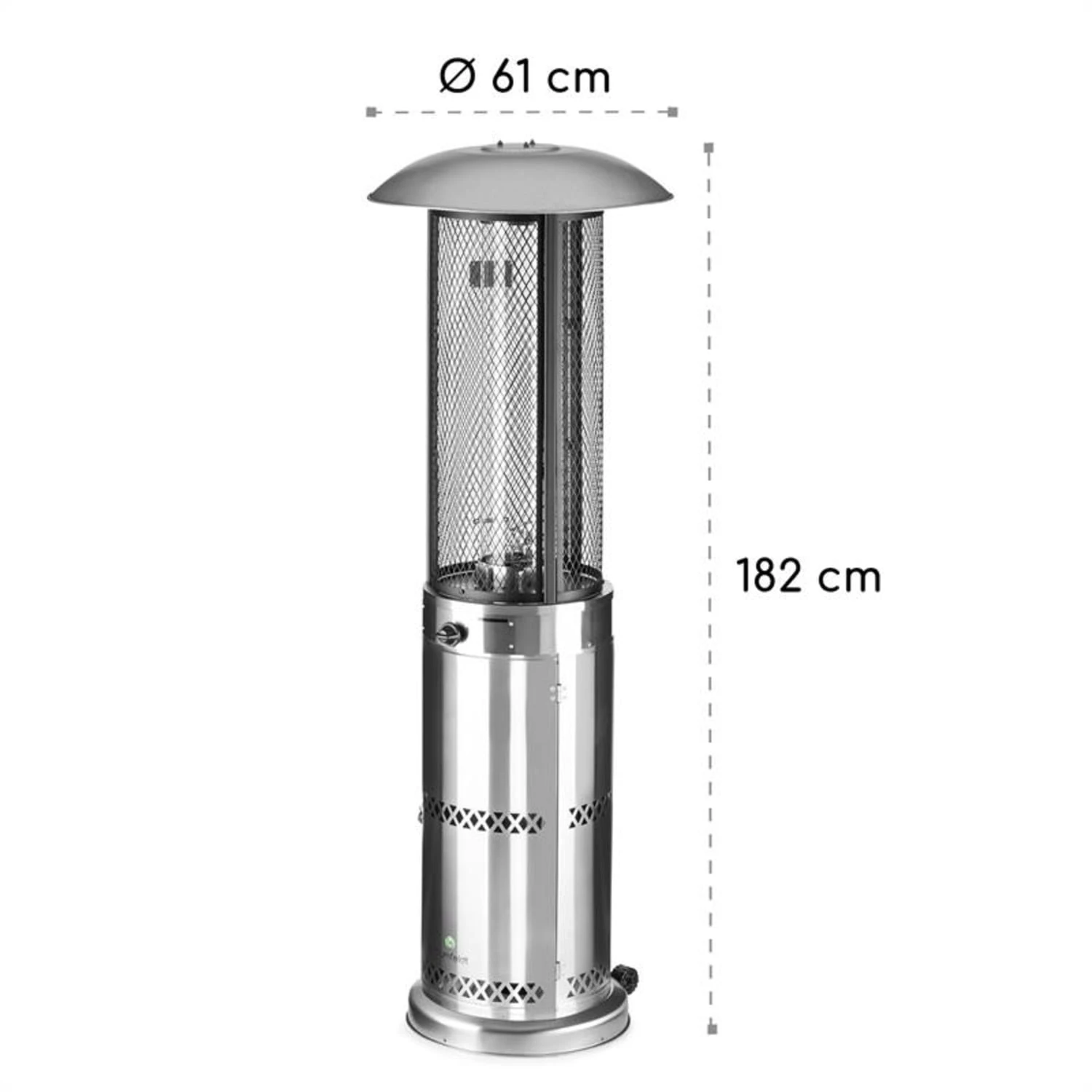 Goldflame Deluxe Terrassenheizstrahler 36.000BTU/11kW mobil Edelstahl Goldflame Deluxe Terrassenheizstrahler 36.000BTU/11kW Mobil Edelstahl -Klarstein Verkaufs