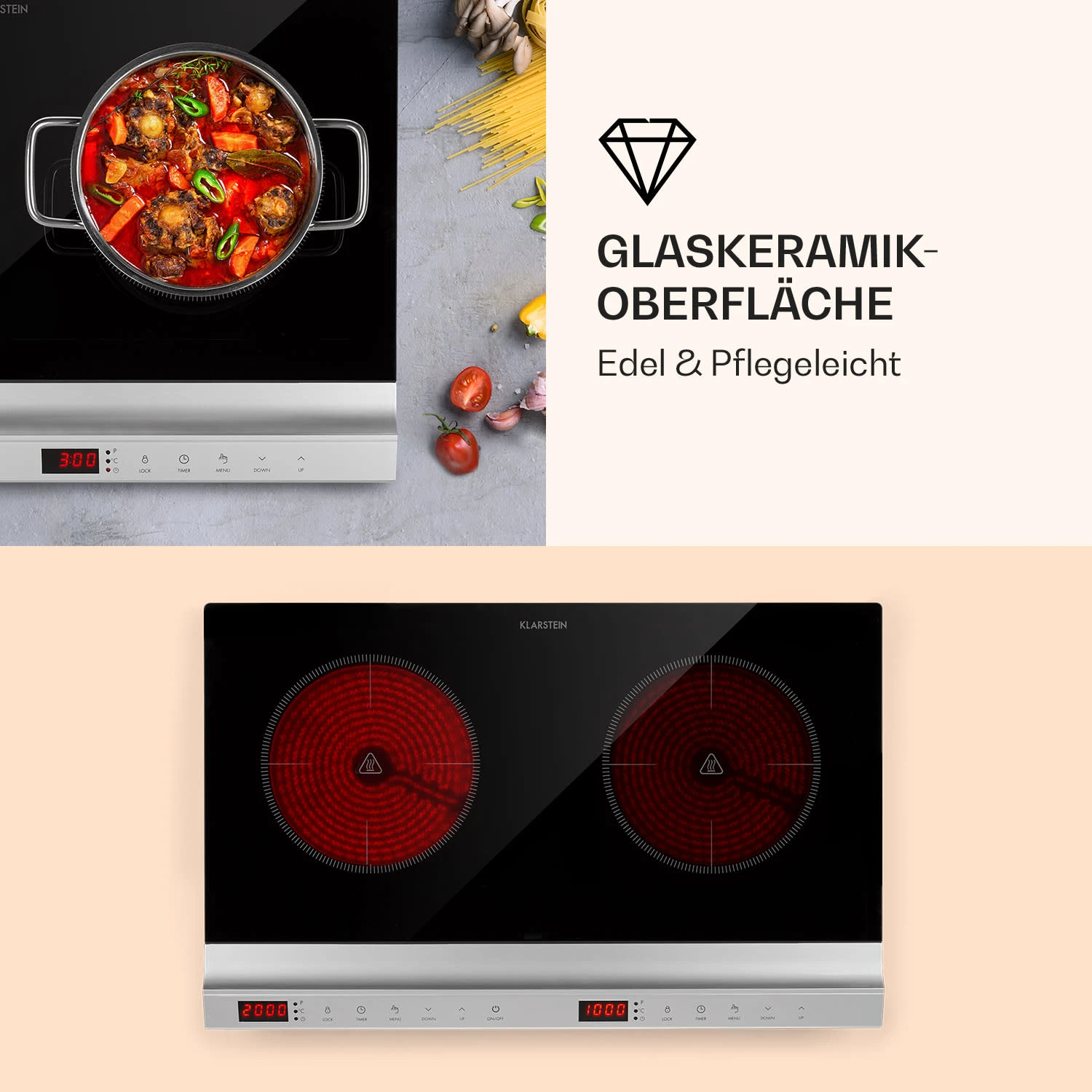 MisterCook Duo Kochplatte Infrarot 3000W 90-650°C Abschalttimer MisterCook Duo Kochplatte Infrarot 3000W 90-650°C Abschalttimer -Klarstein Verkaufs 10033283 de 0003 logo