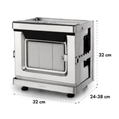 Crossfire Vertikaler Gasgrill 800°C Infrarot-Brenner 12.000 BTU Silber -Klarstein Verkaufs 10033288 yy 0011 logo Klarstein Crossfire Vertikaler Gasgrill silber reedit