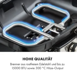 Parforce Duo Gasgrill 2 Brenner 4,4kW 15000BTU 300°C Grau -Klarstein Verkaufs 10033297 de 0005 logo