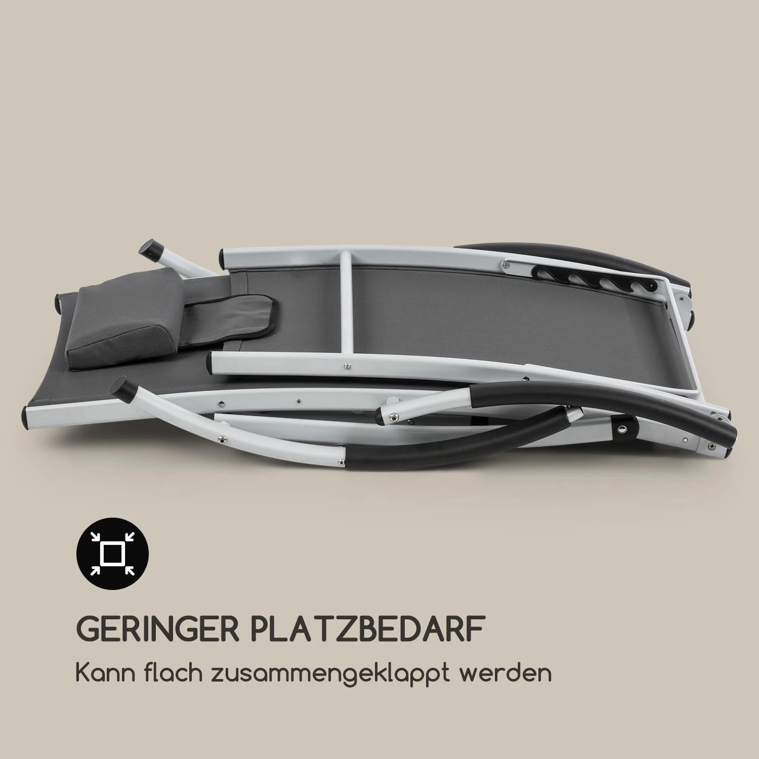 Sun Valley Sonnenliege zusammenklappbar Kopfkissen grau Sun Valley Sonnenliege Zusammenklappbar Kopfkissen Grau -Klarstein Verkaufs 10033308 de 0007 logo