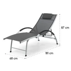 Sun Valley Sonnenliege Zusammenklappbar Kopfkissen Grau 8 Sun Valley Sonnenliege Zusammenklappbar Kopfkissen Grau -Klarstein Verkaufs 10033308 yy 0009 logo