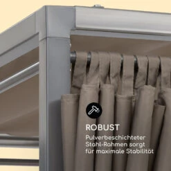 Eremitage Double Sunbed 2 Pers Stahl-Rahmen Sonnendach Vorhänge Taupe -Klarstein Verkaufs 10033316 de 0005 logo