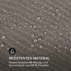 Eremitage Double Sunbed 2 Pers Stahl-Rahmen Sonnendach Vorhänge Taupe -Klarstein Verkaufs 10033316 de 0009 logo