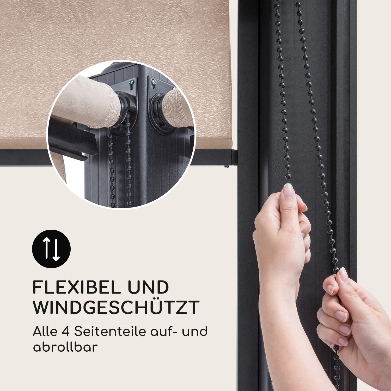 Pantheon Cortina Pavillon mit Dach 3x4m 4 Seitenteile beige Pantheon Cortina Pavillon Mit Dach 3x4m 4 Seitenteile Beige -Klarstein Verkaufs 10033318 de 0005 logo