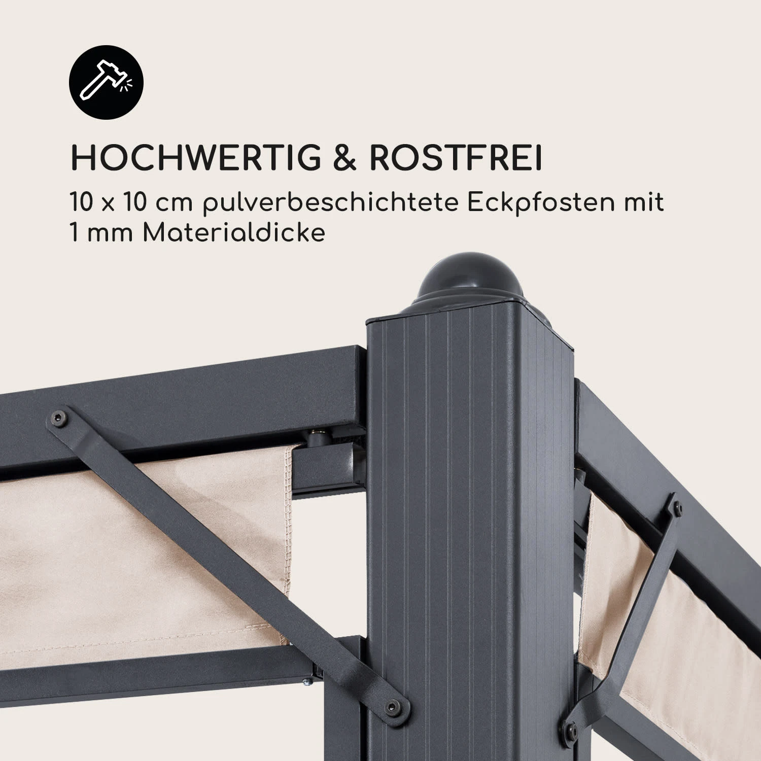 Pantheon Cortina Pavillon mit Dach 3x4m 4 Seitenteile beige Pantheon Cortina Pavillon Mit Dach 3x4m 4 Seitenteile Beige -Klarstein Verkaufs 10033318 de 0007 logo