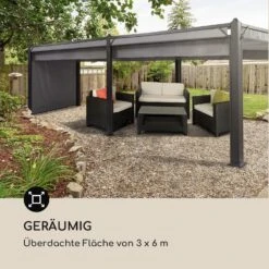 Pantheon Cortina Pavillon Mit Dach 3x6m 4 Seitenteile Grau -Klarstein Verkaufs 10033321 de 0004 logo