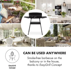 Porterhouse Elektrogrill 2200W Antihaft-Grillfläche Schwarz -Klarstein Verkaufs 10033322 yy 0006 logo Klarstein Porterhouse Elektrogrill 2200W schwarz