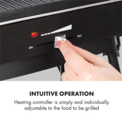 Porterhouse Elektrogrill 2200W Antihaft-Grillfläche Schwarz -Klarstein Verkaufs 10033322 yy 0007 logo Klarstein Porterhouse Elektrogrill 2200W schwarz