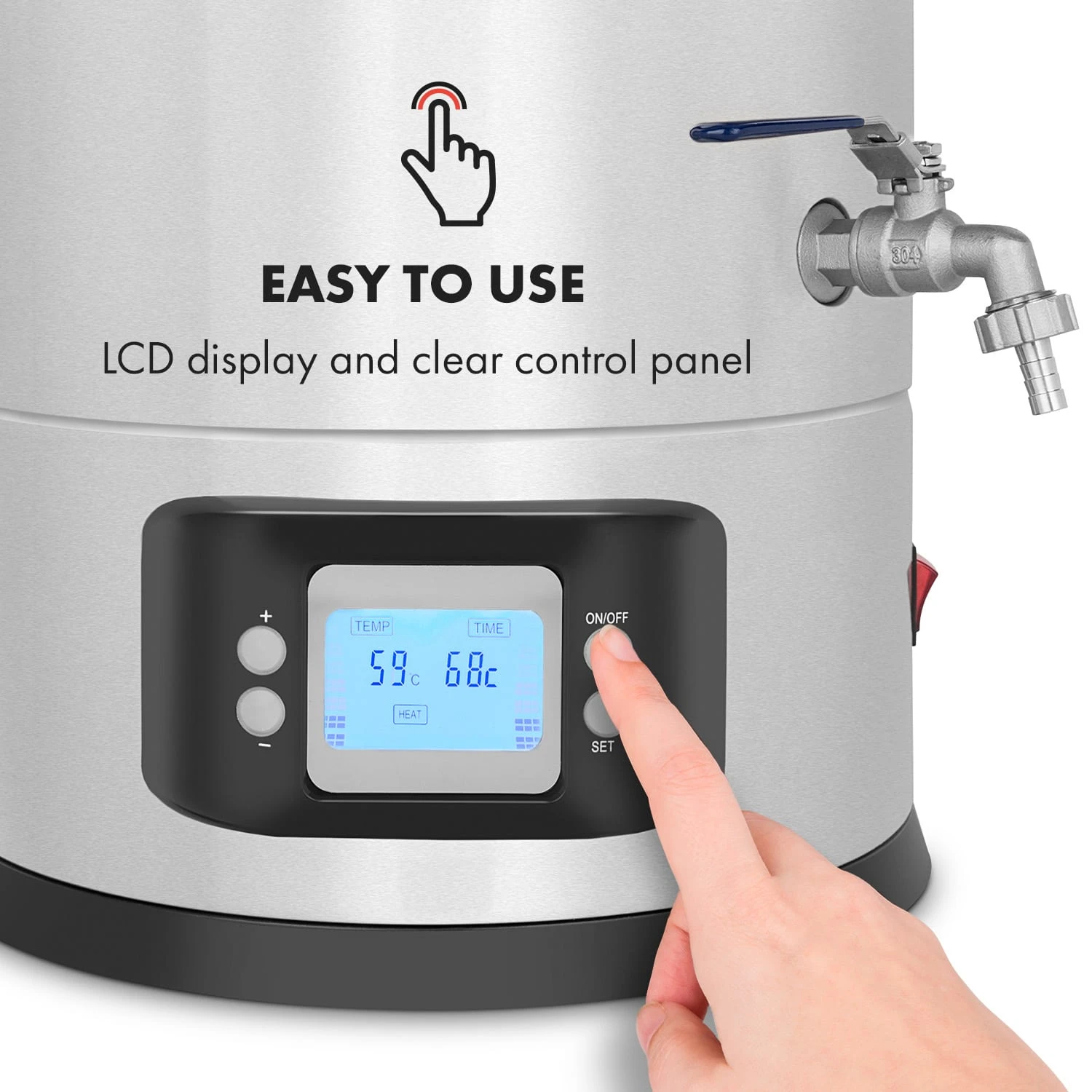 Maischfest Maischekessel 5 Teile 1500/3000W 35l LCD Edelstahl Maischfest Maischekessel 5 Teile 1500/3000W 35l LCD Edelstahl -Klarstein Verkaufs 10033341 uk 0007 logo