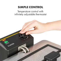 Family Fry Fritteuse 3000W Oil Drain Technology Edelstahl Silber -Klarstein Verkaufs 10033342 yy 0004 logo Klarstein Family Fry Fritteuse 3000W silber