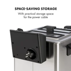 Family Fry Fritteuse 3000W Oil Drain Technology Edelstahl Silber -Klarstein Verkaufs 10033342 yy 0009 logo Klarstein Family Fry Fritteuse 3000W silber