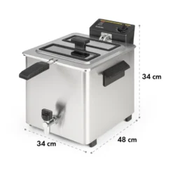 Family Fry Fritteuse 3000W Oil Drain Technology Edelstahl Silber -Klarstein Verkaufs 10033342 yy 0010 logo Klarstein Family Fry Fritteuse 3000W silber