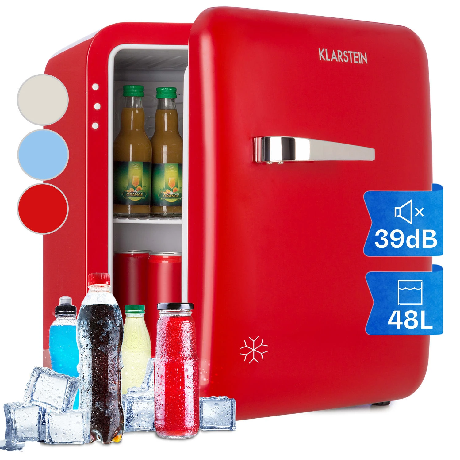 Audrey Mini Retro-Kühlschrank 48l 2 Ebenen Audrey Mini Retro-Kühlschrank 48l 2 Ebenen -Klarstein Verkaufs 10033345 yy 0001 main