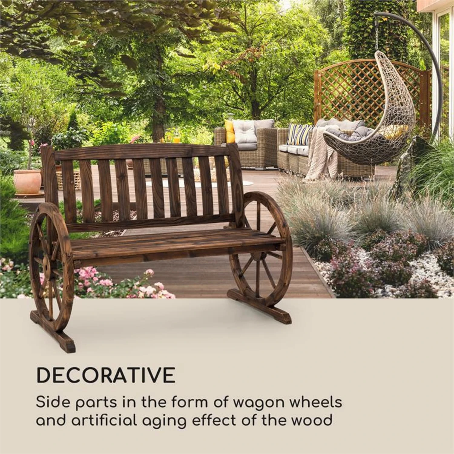 Murnau Gartenbank flammenbehandeltes Tannenholz braun Murnau Gartenbank Flammenbehandeltes Tannenholz Braun -Klarstein Verkaufs 10033354 yy 0005 logo Blumfeldt Murnau Gartenbank Tannenholz braun