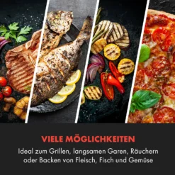 Queensize Kamado Grill Thermometer Abnehmbare Seitenteile Schwarz -Klarstein Verkaufs 10033377 de 0005 logo