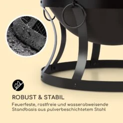 Pentos 2-in-1-Feuerschale Ø73cm Funkenschutz Ø60cm Grill Gusseisen -Klarstein Verkaufs 10033380 de 0006 logo