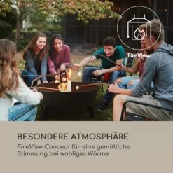 Nolana 2-in-1-Feuerschale Ø73cm Funkenschutz Ø64cm Grill Stahl Schwarz 2 Nolana 2-in-1-Feuerschale Ø73cm Funkenschutz Ø64cm Grill Stahl Schwarz -Klarstein Verkaufs 10033383 de 0003 logo