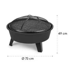 Nolana 2-in-1-Feuerschale Ø73cm Funkenschutz Ø64cm Grill Stahl Schwarz 8 Nolana 2-in-1-Feuerschale Ø73cm Funkenschutz Ø64cm Grill Stahl Schwarz -Klarstein Verkaufs 10033383 yy 0009 logo