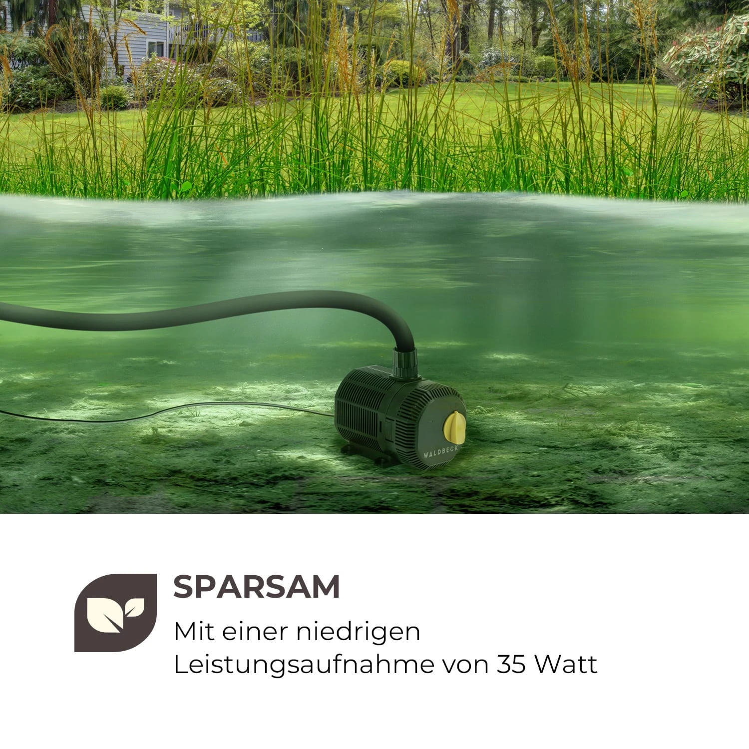 Nemesis T35 Teichpumpe 35W Leistung 2 m Förderhöhe 2300l/h Durchsatz Nemesis T35 Teichpumpe 35W Leistung 2 M Förderhöhe 2300l/h Durchsatz -Klarstein Verkaufs 10033390 de 0004 logo