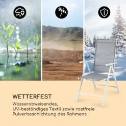 Almeria Klappstuhl 2er-Set 56,5x107x68 Cm ComfortMesh Aluminium 7 Almeria Klappstuhl 2er-Set 56,5x107x68 Cm ComfortMesh Aluminium -Klarstein Verkaufs 10033401 de 0008 logo