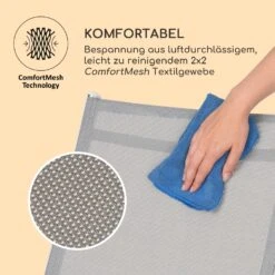 Almeria Klappstuhl 2er-Set 56,5x107x68 Cm ComfortMesh Aluminium 8 Almeria Klappstuhl 2er-Set 56,5x107x68 Cm ComfortMesh Aluminium -Klarstein Verkaufs 10033401 de 0009 logo