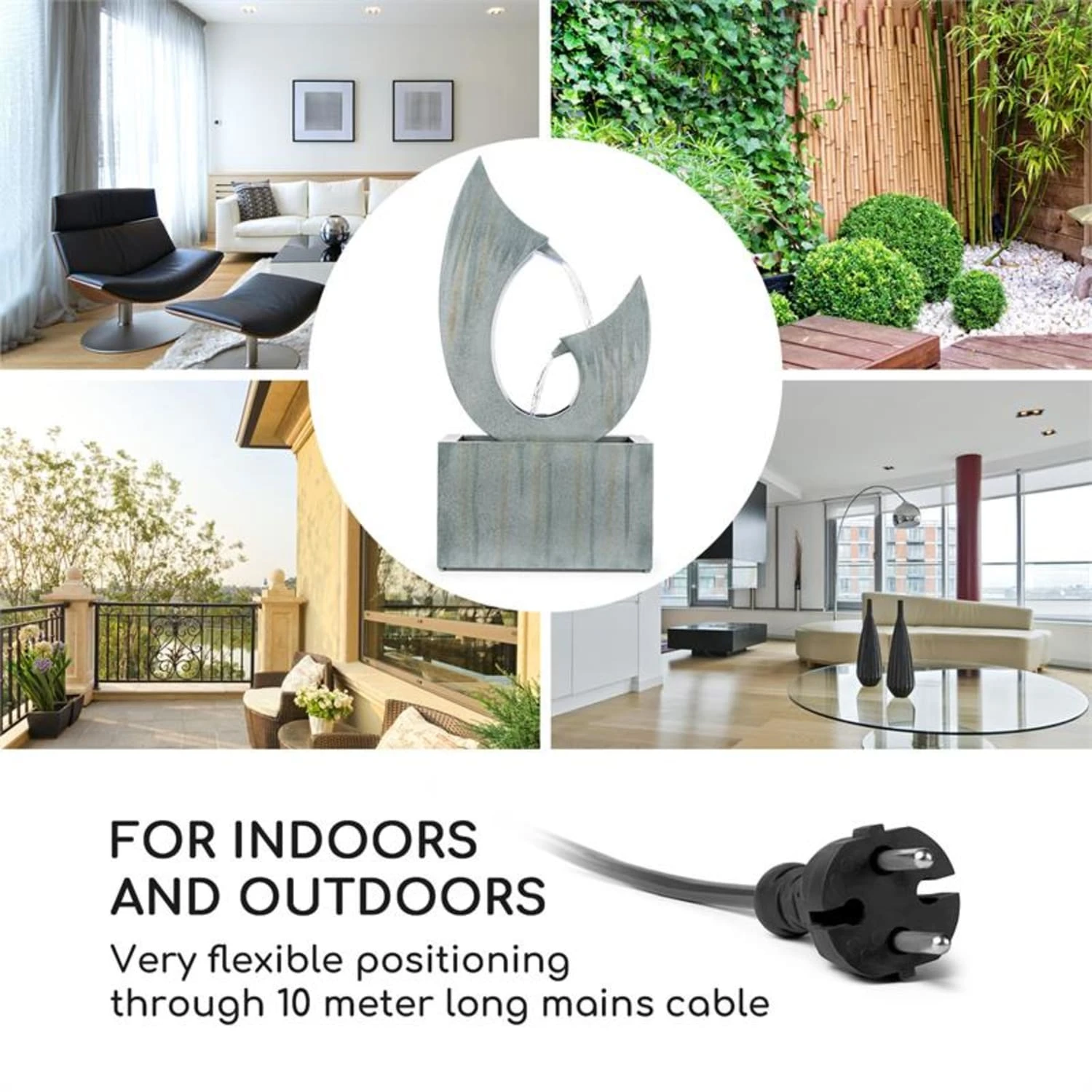 Trumpet Flow Gartenbrunnen 8W verzinktes Metall LEDs Indoor & outdoor Trumpet Flow Gartenbrunnen 8W Verzinktes Metall LEDs Indoor & Outdoor -Klarstein Verkaufs 10033430 yy 0003 logo Blumfeldt Trumpet Flow Gartenbrunnen