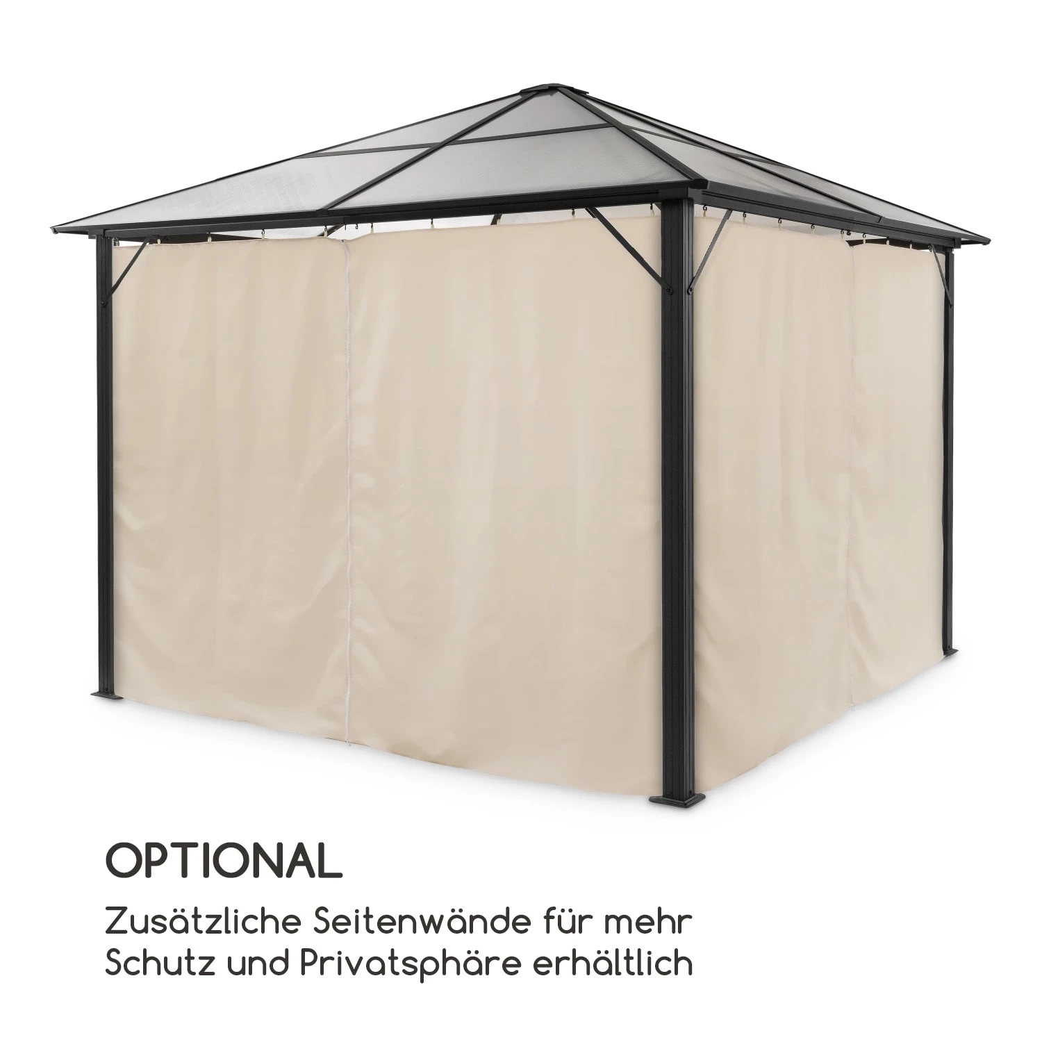 Pantheon Solid Sky Pavillon mit Dach 3x3m Polycarbonat Aluminium Pantheon Solid Sky Pavillon Mit Dach 3x3m Polycarbonat Aluminium -Klarstein Verkaufs 10033455 de 0003 logo