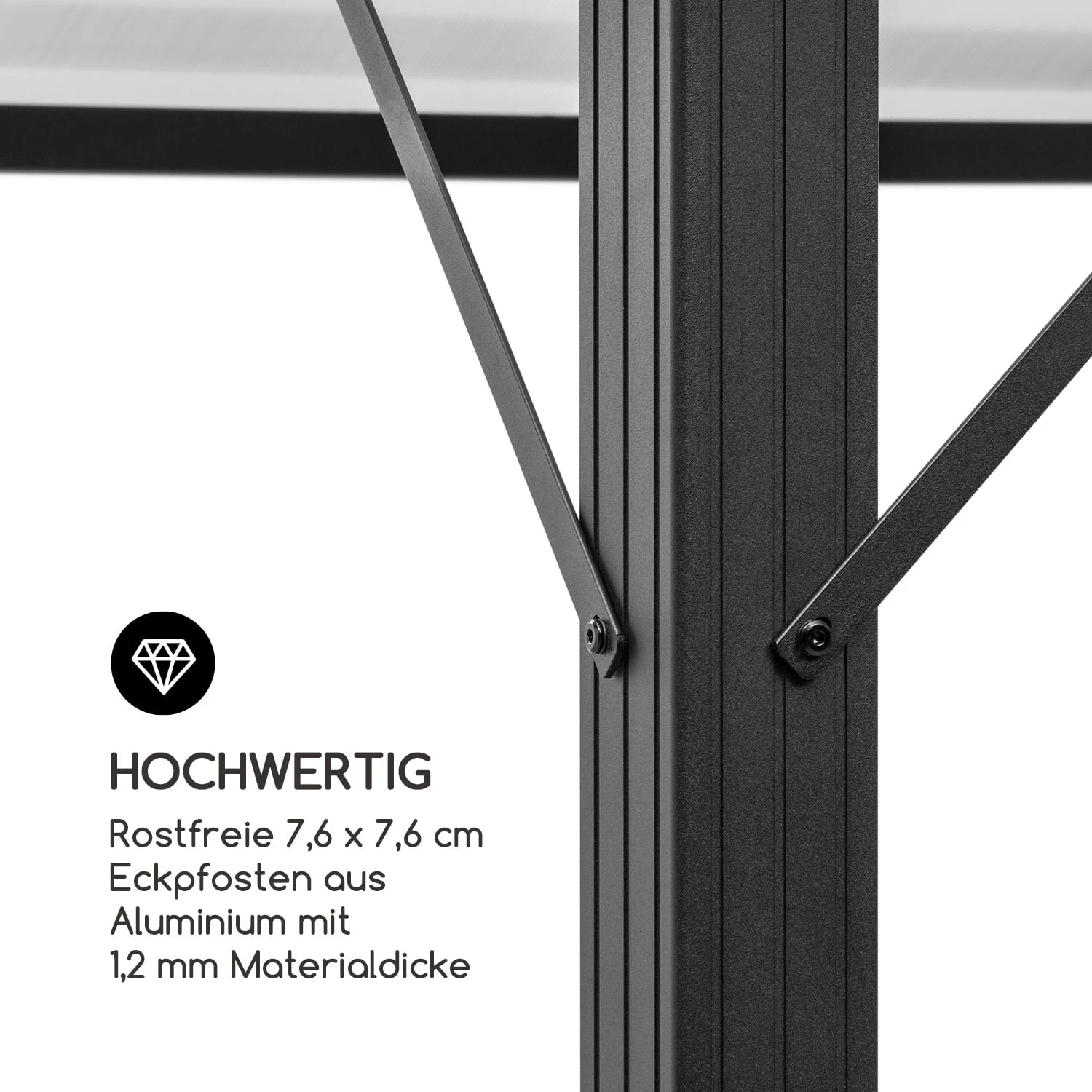 Pantheon Solid Sky Pavillon mit Dach 3x3m Polycarbonat Aluminium Pantheon Solid Sky Pavillon Mit Dach 3x3m Polycarbonat Aluminium -Klarstein Verkaufs 10033455 de 0007 logo