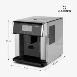 Eiszeit Eiswürfelmaschine Edelstahl 3 Eiswürfelgrößen Silber -Klarstein Verkaufs 10033478 yy 0011 dimensions