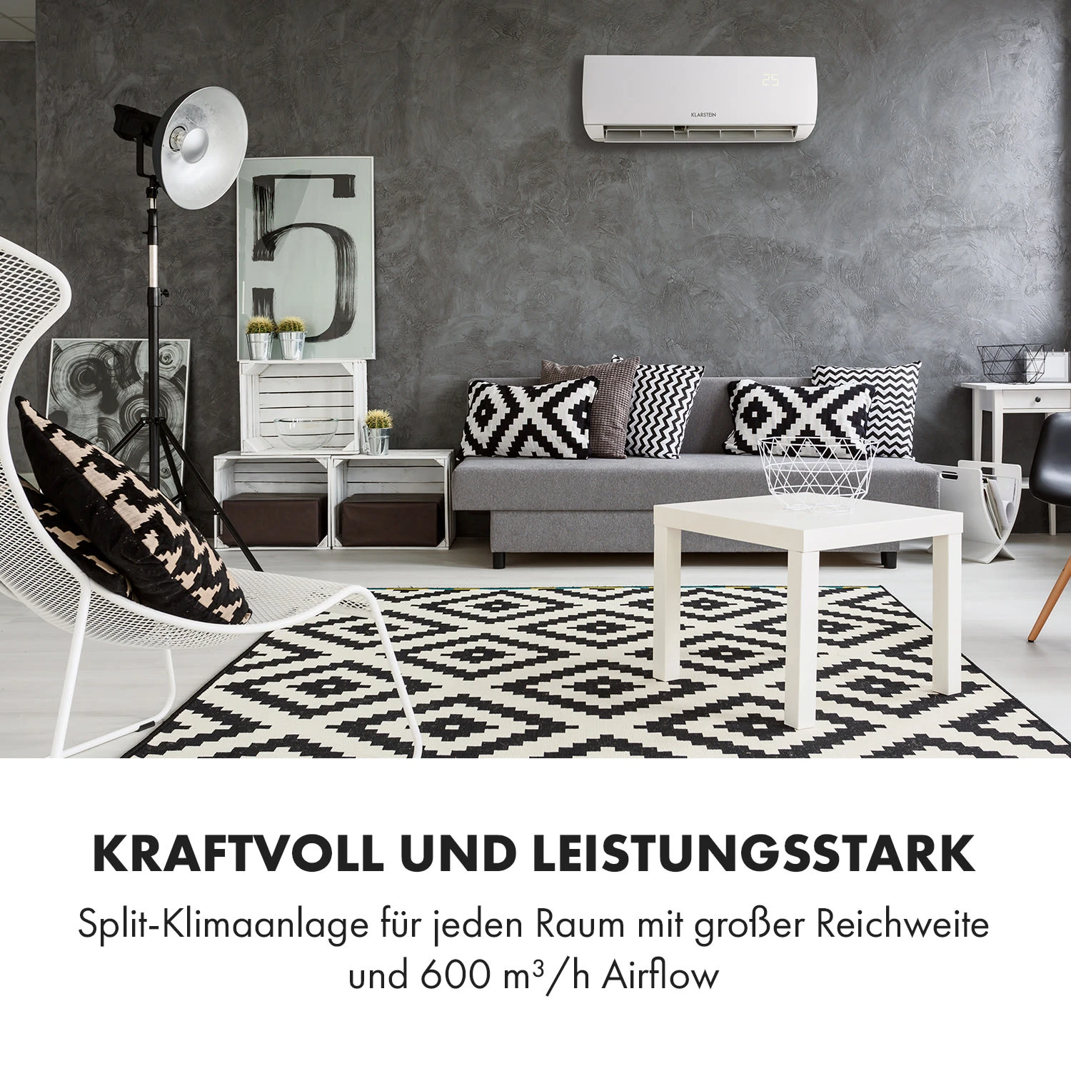 Windwaker Split-Klimaanlage 9.000 BTU/2,7 kW Luftdurchsatz 600m³/h Windwaker Split-Klimaanlage 9.000 BTU/2,7 KW Luftdurchsatz 600m³/h -Klarstein Verkaufs 10033482 de 0002 logo