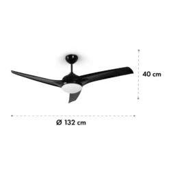 Klarstein Figo Deckenventilator 2-in-1 Mit Deckenleuchte Ø 132 Cm -Klarstein Verkaufs 10033505 yy 0007 logo Klarstein Figo Deckenventilator 52 schwarz